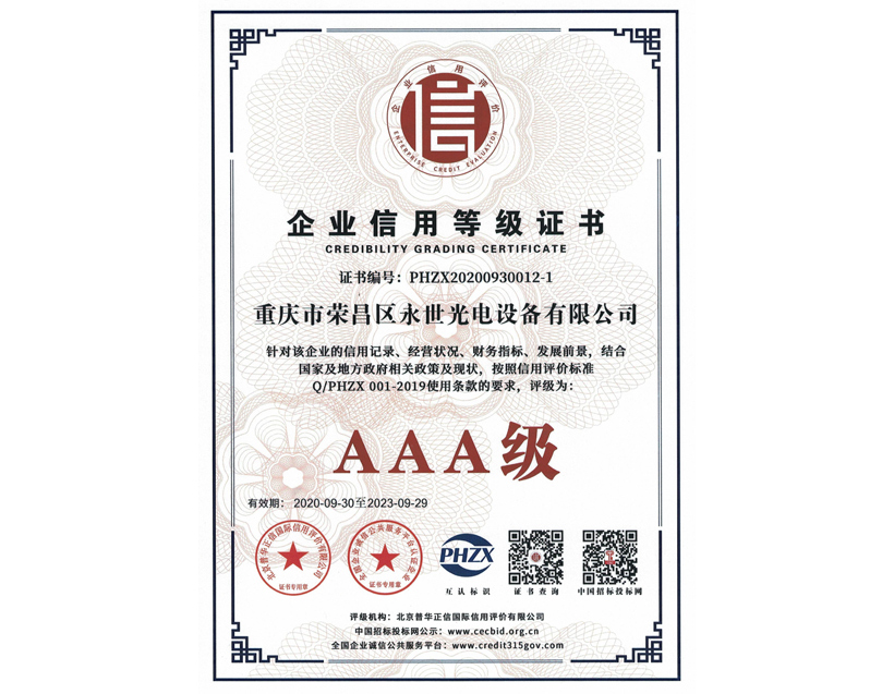 資質(zhì)展示